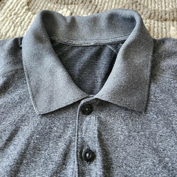 Lululemon Men's Metal Vent Tech Polo Shirt Seamless Grey, Size XL - Picture 6 of 8